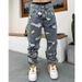 Men's Clothing American Heavy Industry Splicing Knife Cut Holes And Erosion Patch Jeans High Street Hip Hop Loose Straight Micro Flare Pants_voghion.com