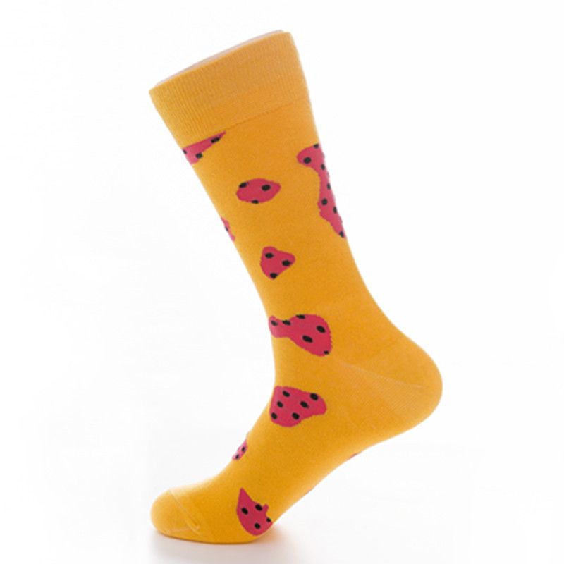 Chaussettes pour hommes chaussettes à la mode chaussettes pour hommes décontractées colorées à tube moyen_voghion.com