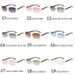 Brand Designer Diamond Cut Rimless Women Wood Color Frame Small Rectangle Men Sunglasses with Custom_voghion.com