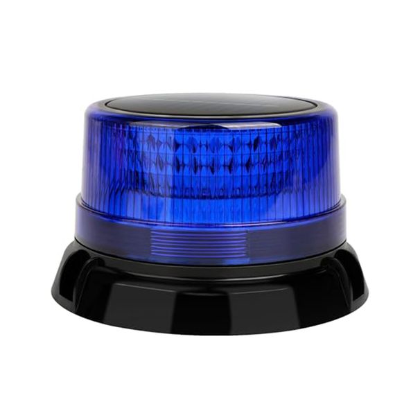 Solar Strobe Warning With Magnetic Base Beacon Safety Flashing Light For Road Construction Vehicle_voghion.com