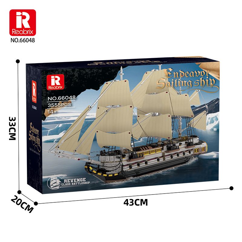Endeavour Ship Model Building Blocks - High Difficulty Sailing Vessel Desktop Display DIY Toy For Adults & Teens_voghion.com