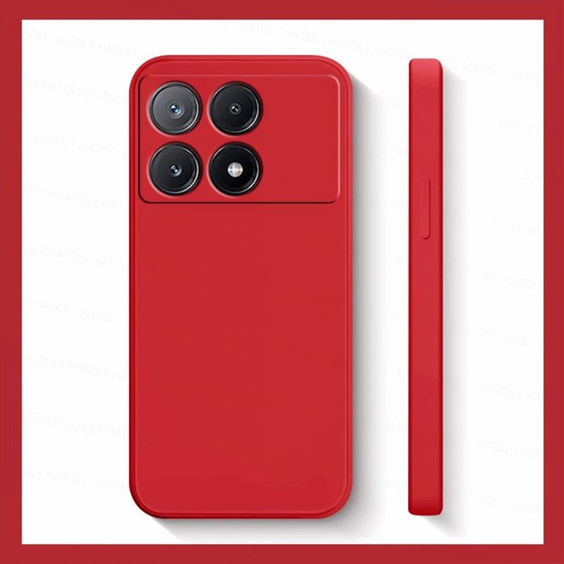 Xiaomi Poco X6 Pro Kılıfı Silikon Kabuk PocoX6 PocoX6Pro Poxo Poko Küçük X6Pro 5G İçin Düz Taraflı Sıvı Kapak_voghion.com