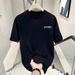 Pure Cotton Summer Men's Fashion Label Letter English Printed Short Sleeved T-shirt Half Sleeved Ins Casual T-shirt_voghion.com