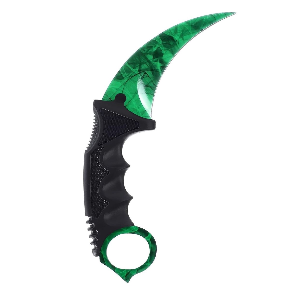 Karambit Knife Trainer – nóż treningowy ze stali nierdzewnej z pochwą dla początkujących – w 100% bezpieczne narzędzie treningowe (zielony)_voghion.com