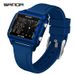 Square Multi-Function Digital Analog Watch With Transparent Case, Dual Time Display, Alarm, Stopwatch, Waterproof, And Luminous Feature_voghion.com