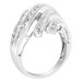 10K White Gold Round and Baguette Cut Diamond Channel Ring (3/4 Cttw, H-I Color, SI2-I1 Clarity)_voghion.com