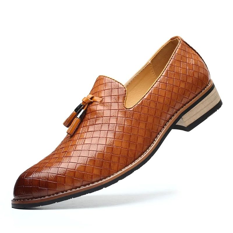 Casual Φθινοπωρινά Δερμάτινα Loafers Γραφείο Φόρεμα Άνδρες Οδήγηση Μοκασίνια Άνετα Slip-on Παπούτσια Μόδας για Πάρτι_voghion.com