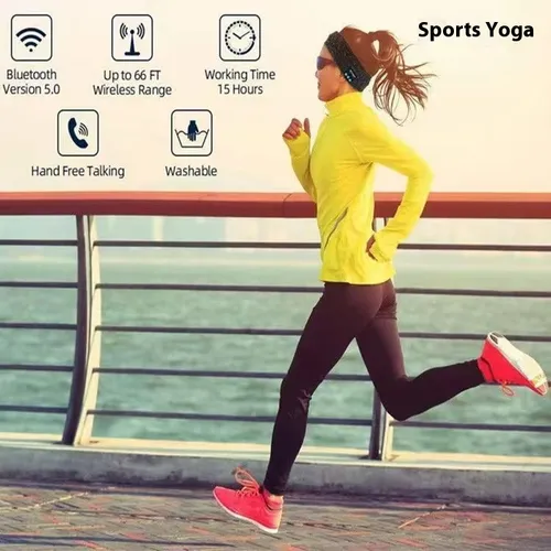 Bluetooth Music Sleep Eye Mask Headband - Wireless Headband With Call Function For Yoga, Sports & Leisure (Soft Headwrap)_voghion.com