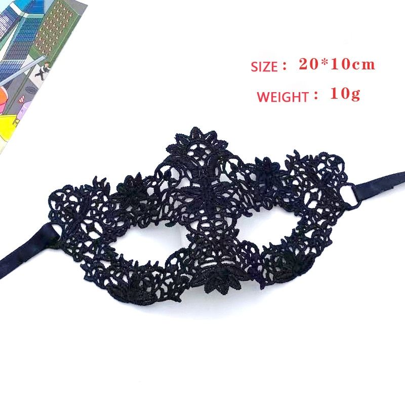 Black Queen Lace Mask Embroidery Appliques Party Carnival Mask Woman Accessories Wedding Mask Halloween Masquerade Mask_voghion.com