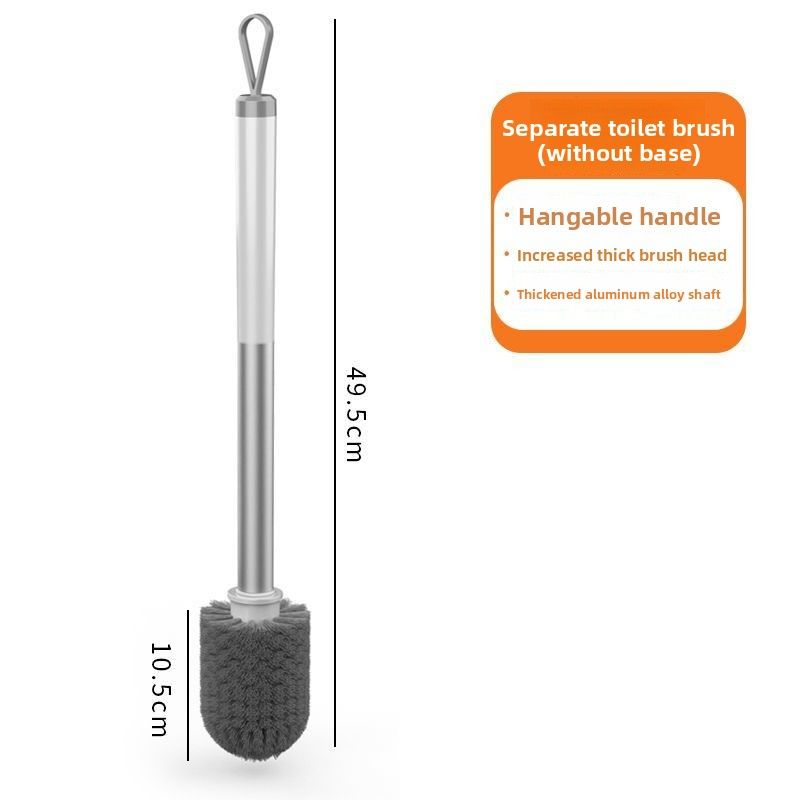 Wall-Mounted Set For Home Bathroom Dead Angle Toilet Extended Soft Bristle Brush No Drilling With Base_voghion.com