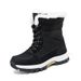 Men's Casual Winter Snow Boots With Fleece Lining, Waterproof & Slip-Resistant, Mid-Calf Height For Outdoor Activities, Cold Weather Protection_voghion.com