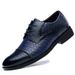 Scarpe eleganti casual da uomo, modello Prince, classiche brogue con punta a coda di rondine, stringate, moderne, formali, in pelle intrecciata_voghion.com