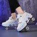 Kinderkleidung Heelys 6 bis 12 Jahre alte Rollschuhe mit vier Rädern Kinder-Rollschuhe mit automatisch einziehbaren Rädern_voghion.com