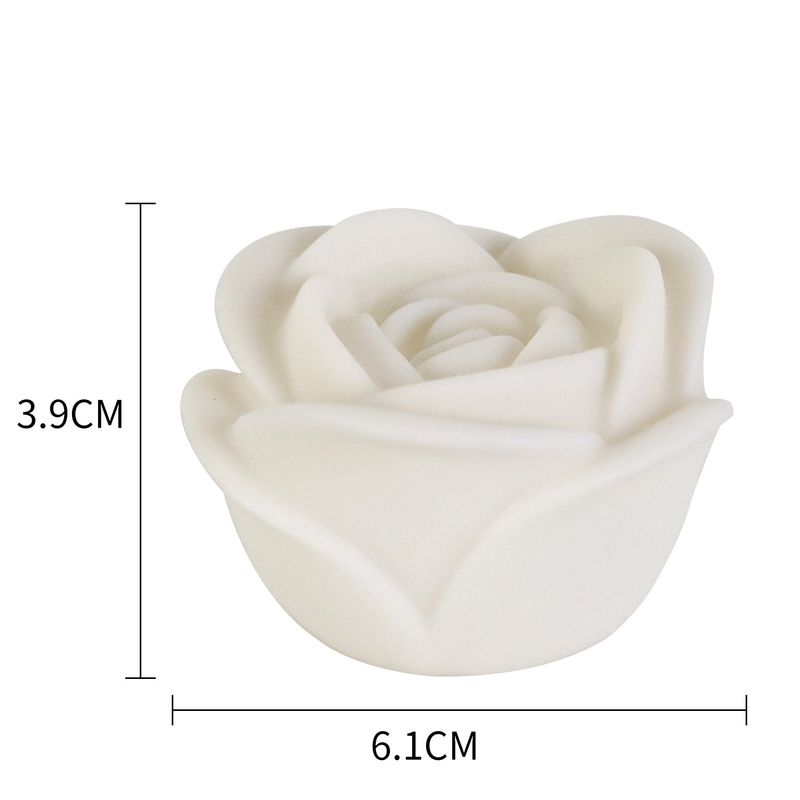 Rose LED Flameless Candles - 7-Color Changing, Remote Control, Battery Operated, Plastic Petals, Wedding & Party Decor (Set Of 4)_voghion.com