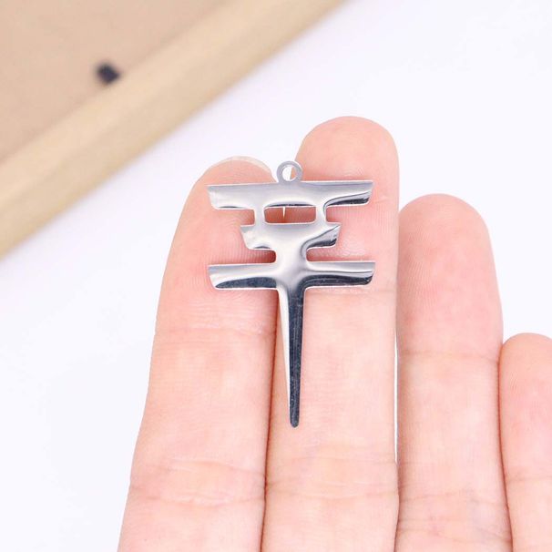 DIY-Anhänger aus Edelstahl mit Bill-Kaulitz-Symbol (Tokio Hotel) – Geschenk für Frauen und Männer – Geometrie_voghion.com
