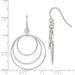 Sterling Silver Polished Fancy Triple Circle Dangle Earrings_voghion.com
