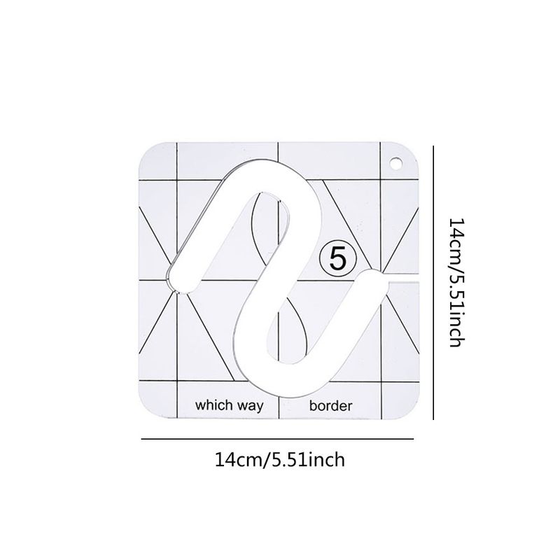 Régua de patchwork de acrílico diy modelo de costura oca irregular_voghion.com