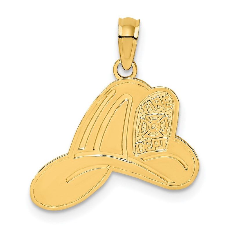 14k Fire Dept Helmet Charm_voghion.com