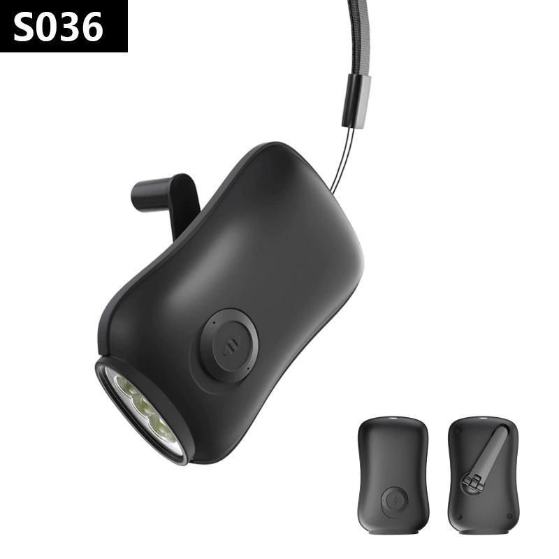 Power Generation Camping LED Emergency Waterproof High Brightness Hand Crank Flashlight Lighting Disaster Prevention_voghion.com