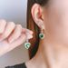 Neue trendige Live-Streaming Temperament Edelstein 0 Modetrends Smaragd Turmalin Lange Ohrringe für Frauen Schmuck_voghion.com