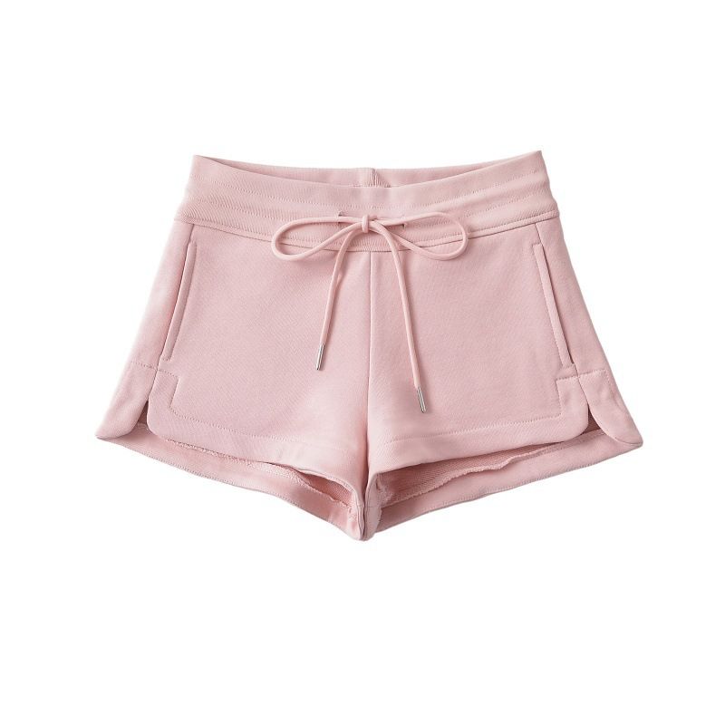 Women's Clothing Spring New Low Waist Hot Girl Drawstring Wide Leg Hot Pants Women Casual Slim Straight Sports Shorts Women_voghion.com