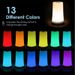 13 cores mudando luz noturna controle remoto toque usb recarregável rgb lâmpada noturna regulável lâmpada de cabeceira de mesa portátil_voghion.com