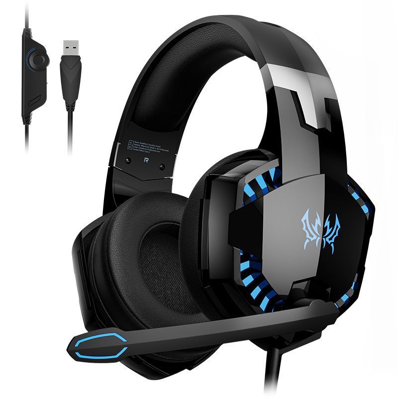 KOTIONEACH Gaming Headset With Noise Cancelling Microphone USB Universal For Internet Cafes_voghion.com