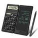 Calculadora con bloc de notas para aprendizaje, negocios, oficina, portátil, plegable, LCD_voghion.com
