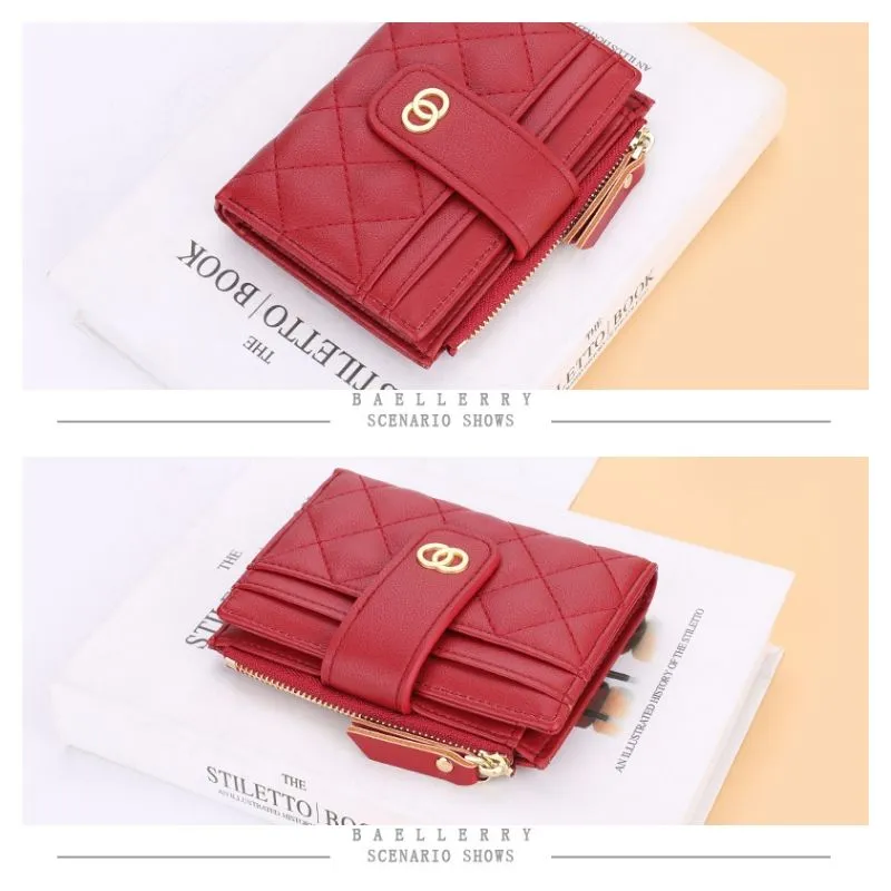 Sieviešu maks — maza karšu turētājs, klasiska īsa rāvējslēdzēja maciņa, augstākās kvalitātes āda, kompakts un stilīgs Carteria maks ikdienas lietošanai._voghion.com