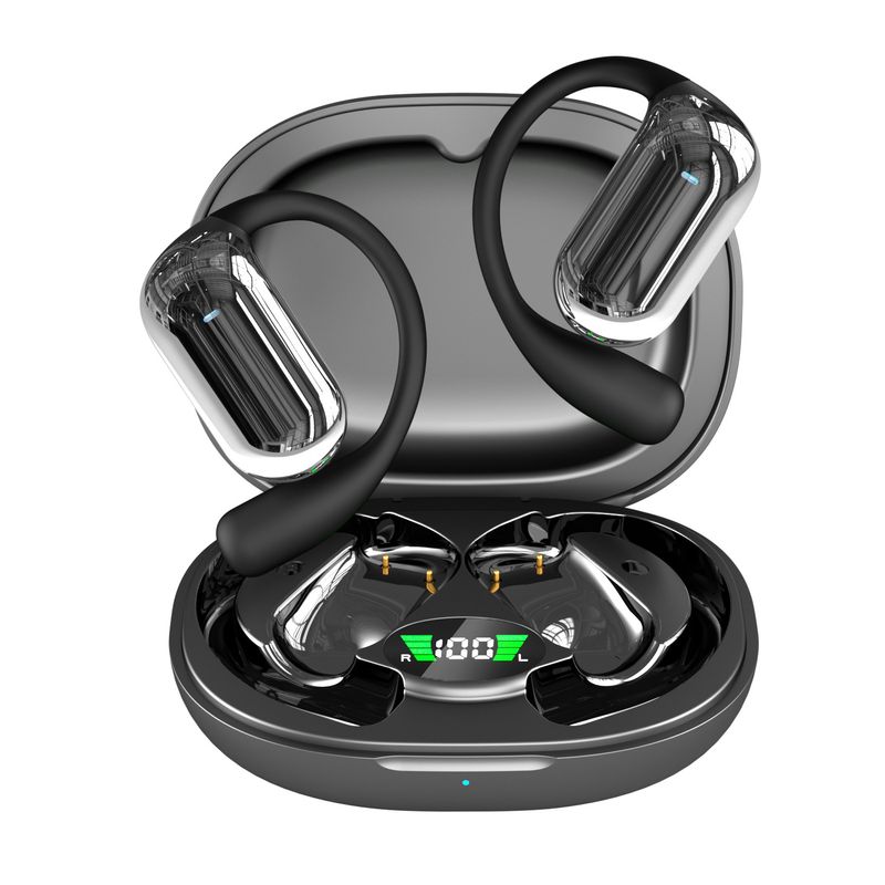 Q16 Open-Ear Bluetooth Headphones With AI Translation, Wireless Clip-On Stereo Earbuds, IPX5 Waterproof, 8H Playtime, Bluetooth 5.4_voghion.com