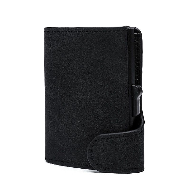 Portafoglio porta carte in lega di alluminio di alta qualità, porta carte di credito con spinta laterale_voghion.com
