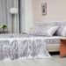 Set di biancheria da letto in raso con stampa leopardata, 4 pezzi, set di lenzuola con stampa digitale, lenzuolo con angoli, lenzuolo piano, federe, ultra morbido e ipoallergenico._voghion.com