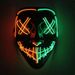 Party Masks Halloween LED Light Up Mask Glowing V For Vendetta Costume With 16 Color Changing Modes Rechargeable Scary Party Mask_voghion.com