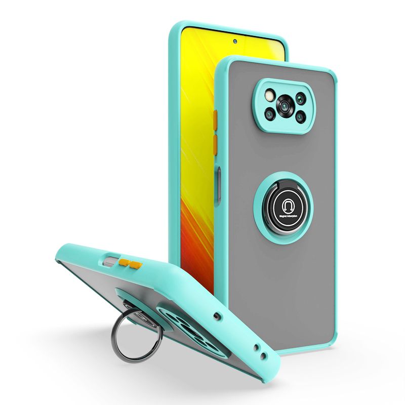KEYSION Custodia Opaca di Moda per Xiaomi POCO X3 Pro X3 NFC X3 GT Anello Trasparente Del Basamento Della Copertura Del Telefono Antiurto per POCO M3_voghion.com