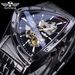 Black Skeleton Mechanical Watch Man Triangle Automatic Watches Stainless Steel Irregular Wristwatch Transparent Back Case_voghion.com