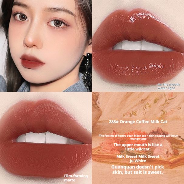 Lápiz labial blanco dulce pequeño para fiesta de estudiantes, mate, resistente al agua, recomendado_voghion.com