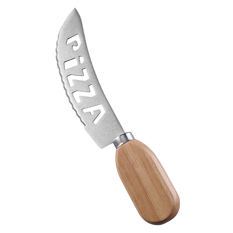 Edelstahl mit Eichengriff, PIZZA-Rollschneider, Schneider, Backwerkzeug, Pizzaschneider_voghion.com