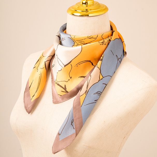 2024 Kadın Simülasyon İpek Markası Deqing Siyue Giyim 70 Kare Baskılı Eşarp Üretimi_voghion.com