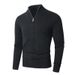 Veste en maille zippée coupe ajustée – Cardigan moderne à col montant pour homme, idéal pour les superpositions décontractées et élégantes_voghion.com
