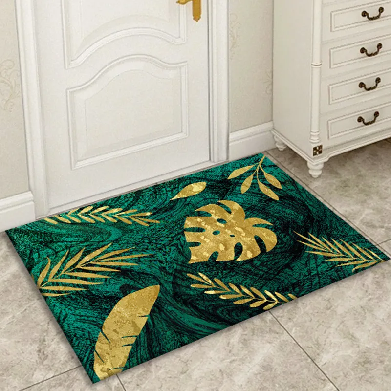 Leaf Door Carpet, Bedroom Entrance, Kitchen, Bathroom, Absorbent And Non Slip Bathroom Mat, Entrance Floor Mat_voghion.com