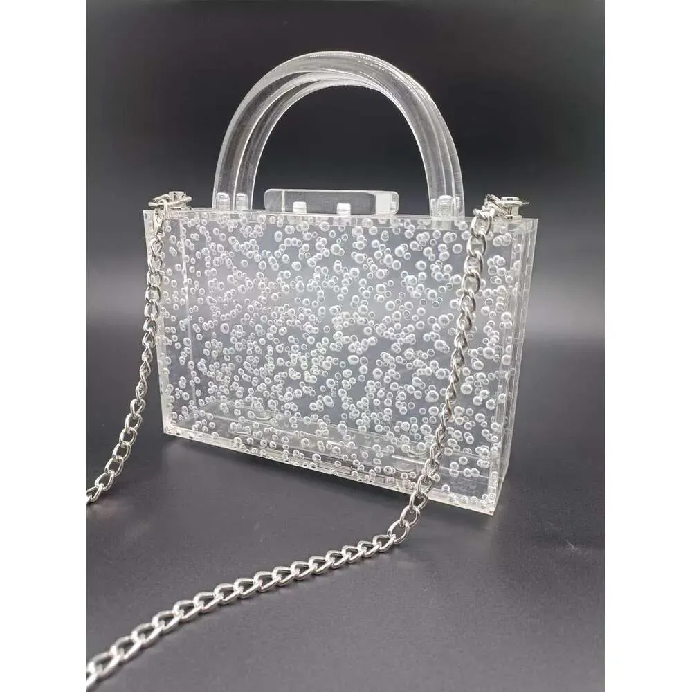 Nuova pochette da sera semplice in acrilico trasparente alla moda e alla moda per le donne_voghion.com