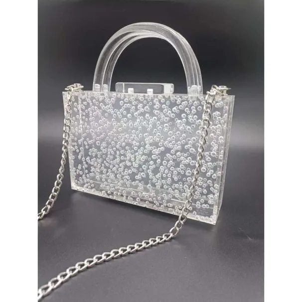 Nuova pochette da sera semplice in acrilico trasparente alla moda e alla moda per le donne_voghion.com