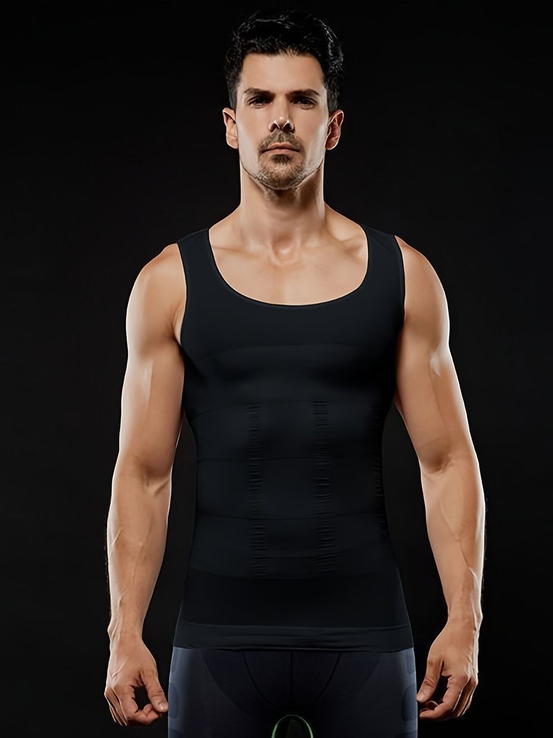 Herren-Kompression-Body-Shaper-Tanktop, Schlankheit Weste_voghion.com