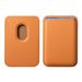 TechGlobe Official Holder Compatible With IPhone 17 Back Sticker Magnetic Card Case Plain Leather Wallet_voghion.com