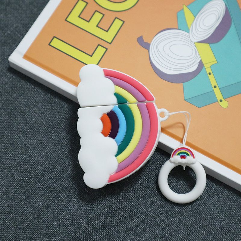 Cute Cartoon Charm For AirPods 1 2 Case Silicone Panda Corgi Dinosaur Avocado Duck Cat Paw Bluetooth Earphone Charging Box Cover_voghion.com