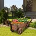 Handles Planter Hole Wagon Wooden With Wheels Box Drainage And_voghion.com