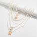 Light Luxury Pearl Bead Necklace Fashionable Ins Metal Pattern Heart Pendant Collarbone Chain_voghion.com