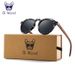 Fashion Oi Sonnenbrille Damen Herren Sonnenbrille Walnussholz Runde Brille Rote Linse Schildpattrahmen_voghion.com