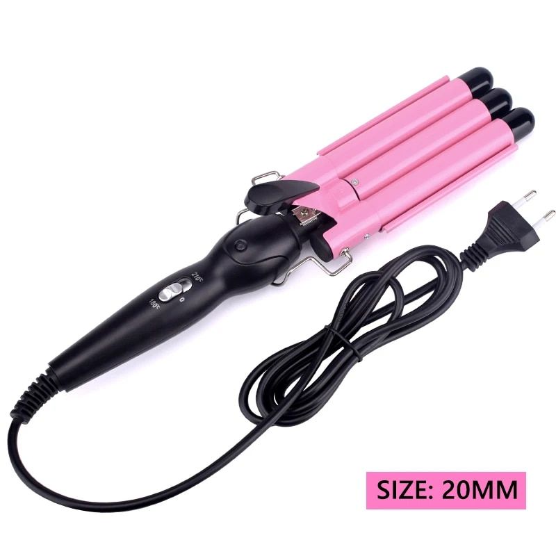 Professioneller Lockenstab Keramik Triple Barrel Lockenwickler Eisen Hair Wave Waver Styling-Tools Hair Styler Zauberstab_voghion.com