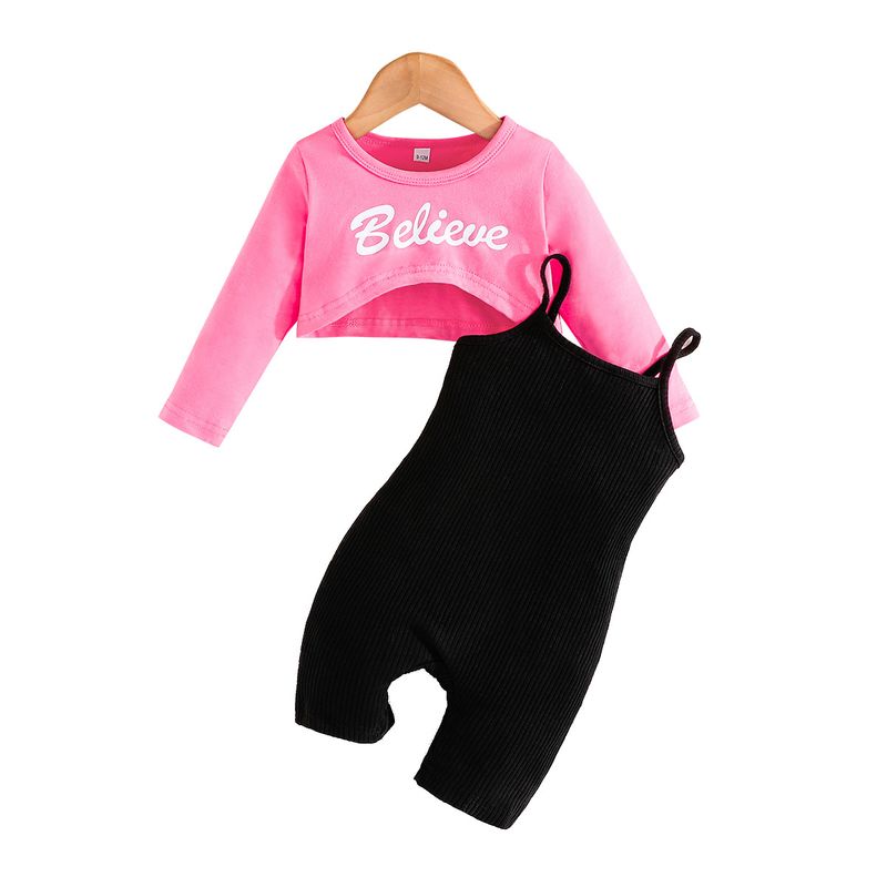Kannerkleeder Hierscht- a Wantermoudtrend INS Babymeedchen rosa Buschtawendrock Hosenträgerjumpsuit_voghion.com